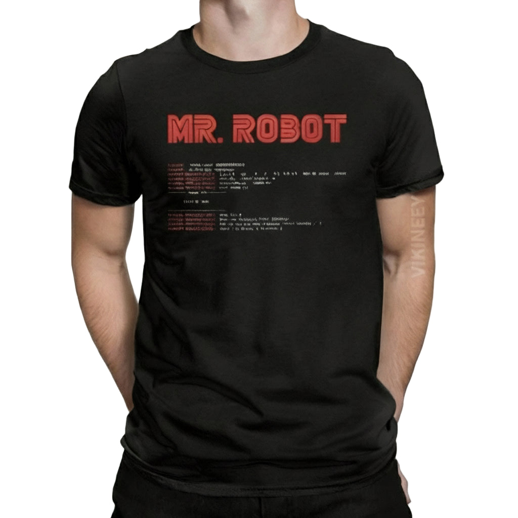 חולצת Mr. Robot לגיקים של סייבר וקוד | עיצוב בהשראת הסדרה
