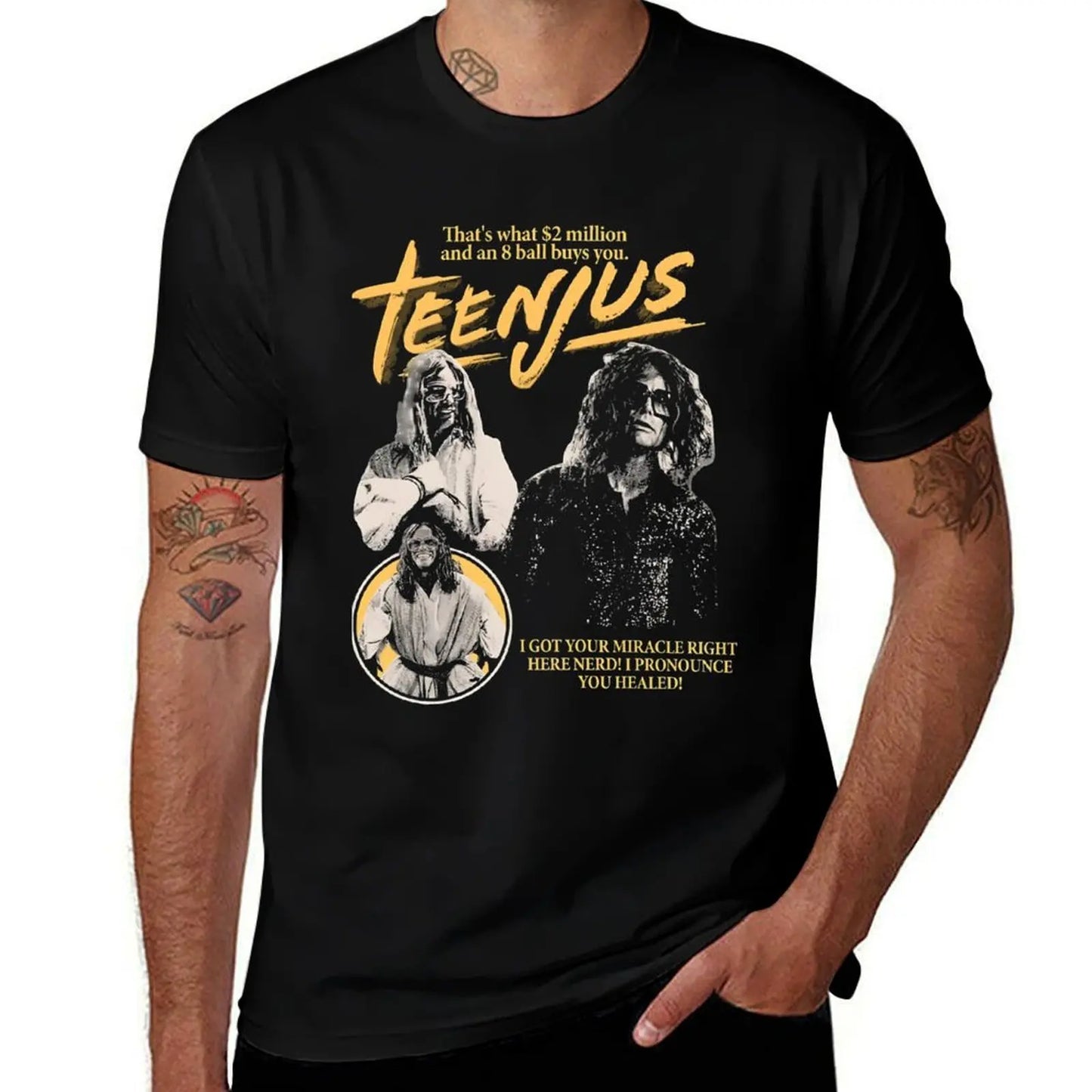 חולצת TeenJus – הנה הנס שלך, חנון! אני מכריז עליך כמרופא!