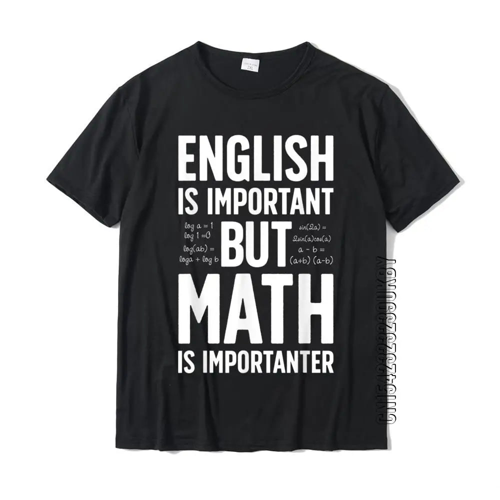 חולצת "English is important, but math is importanter" – דקדוק זה נחמד, אבל נוסחאות זה החיים
