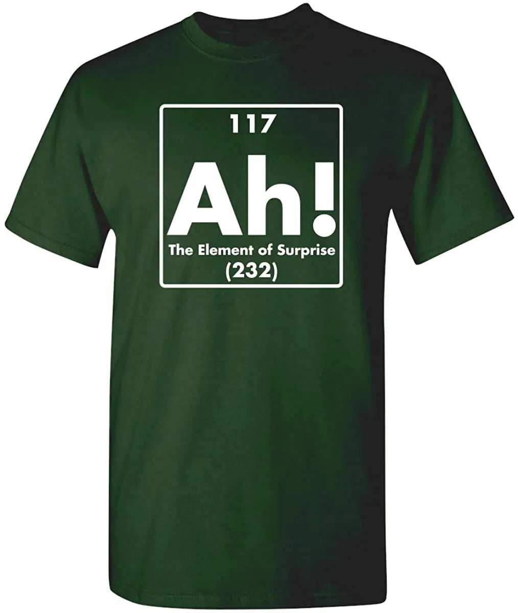 חולצת “Ah! – The Element of Surprise” – תגובת שרשרת בלתי צפויה