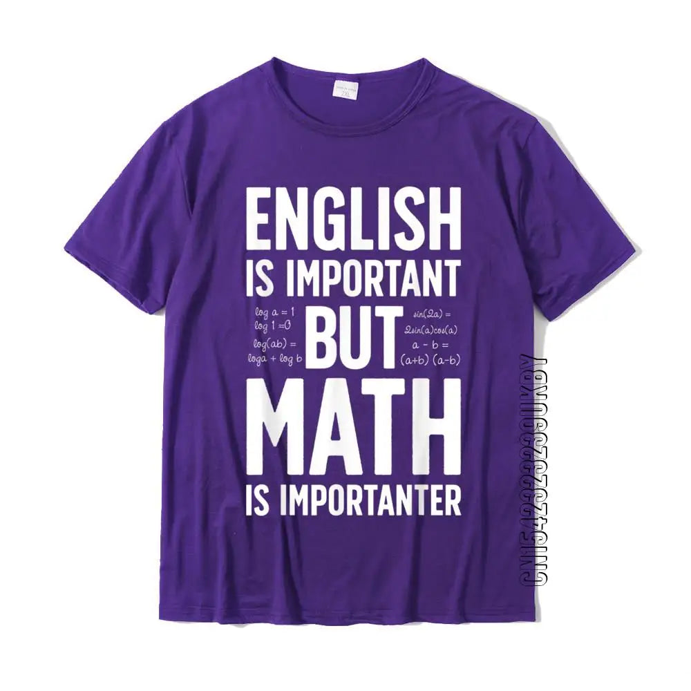 חולצת "English is important, but math is importanter" – דקדוק זה נחמד, אבל נוסחאות זה החיים