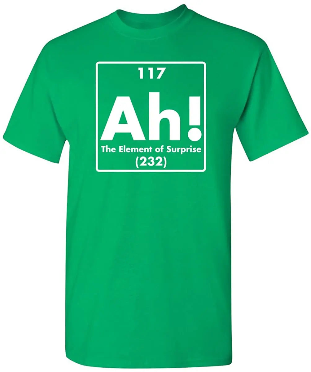 חולצת “Ah! – The Element of Surprise” – תגובת שרשרת בלתי צפויה