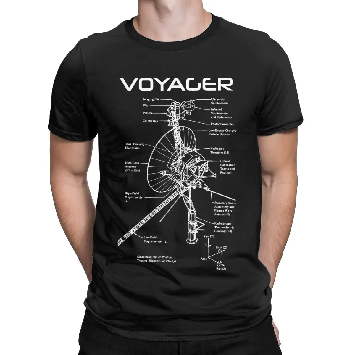 חולצת Voyager – הגשושית שהגיעה הכי רחוק ביקום | עיצוב טכני של נאס"א