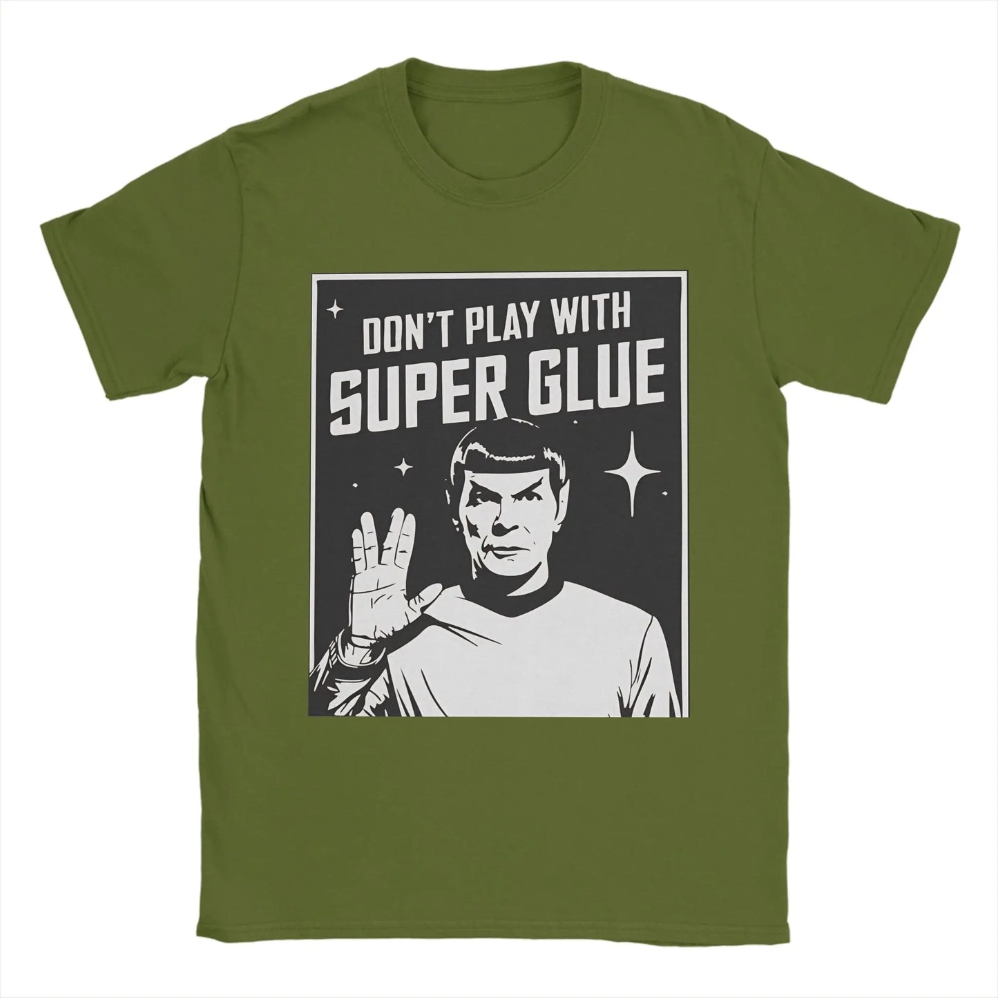 חולצת ספוק – “Don’t Play With Super Glue” | מחווה ל־Star Trek |