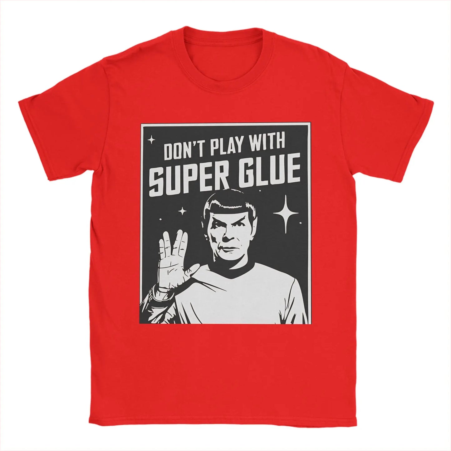 חולצת ספוק – “Don’t Play With Super Glue” | מחווה ל־Star Trek |