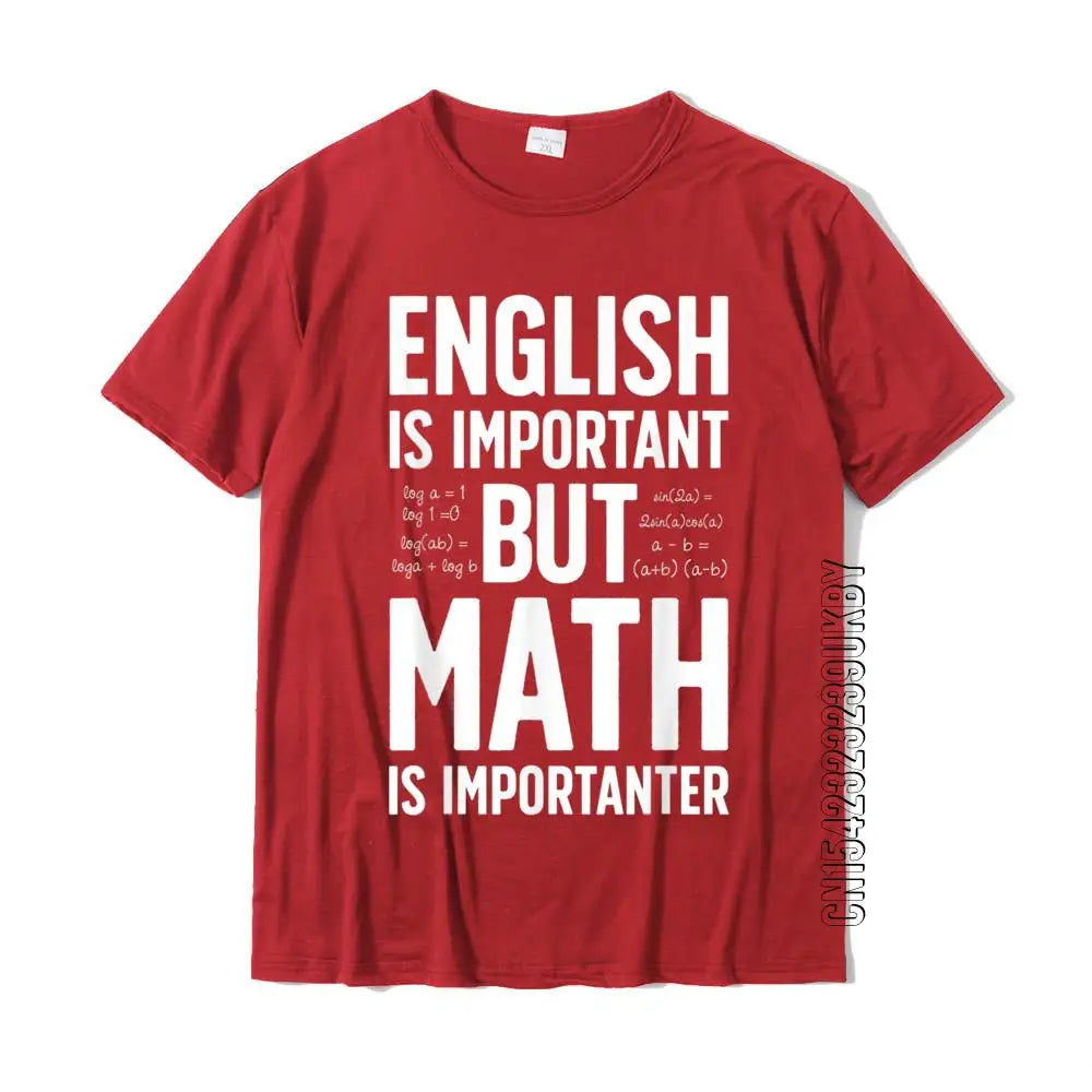 חולצת "English is important, but math is importanter" – דקדוק זה נחמד, אבל נוסחאות זה החיים