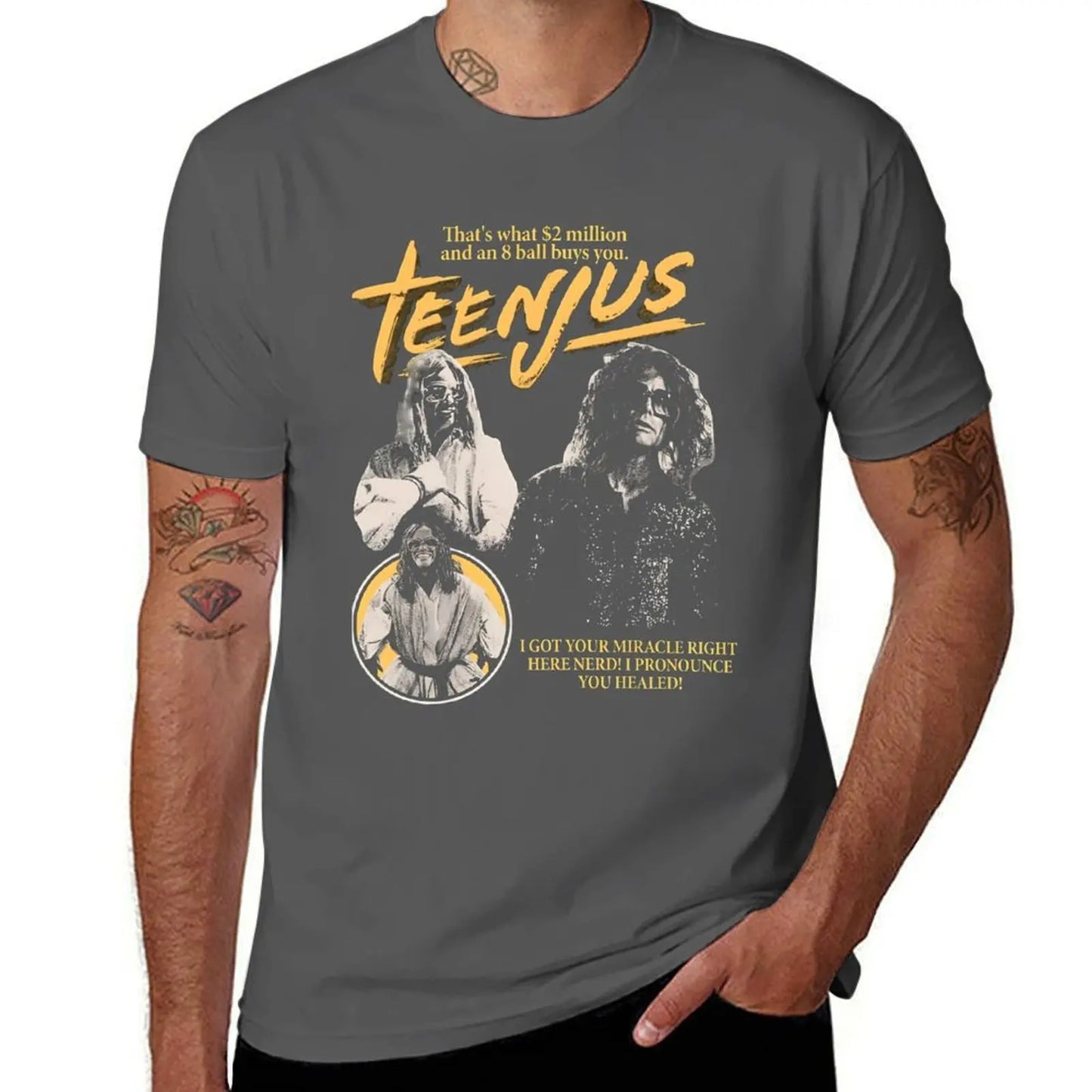 חולצת TeenJus – הנה הנס שלך, חנון! אני מכריז עליך כמרופא!