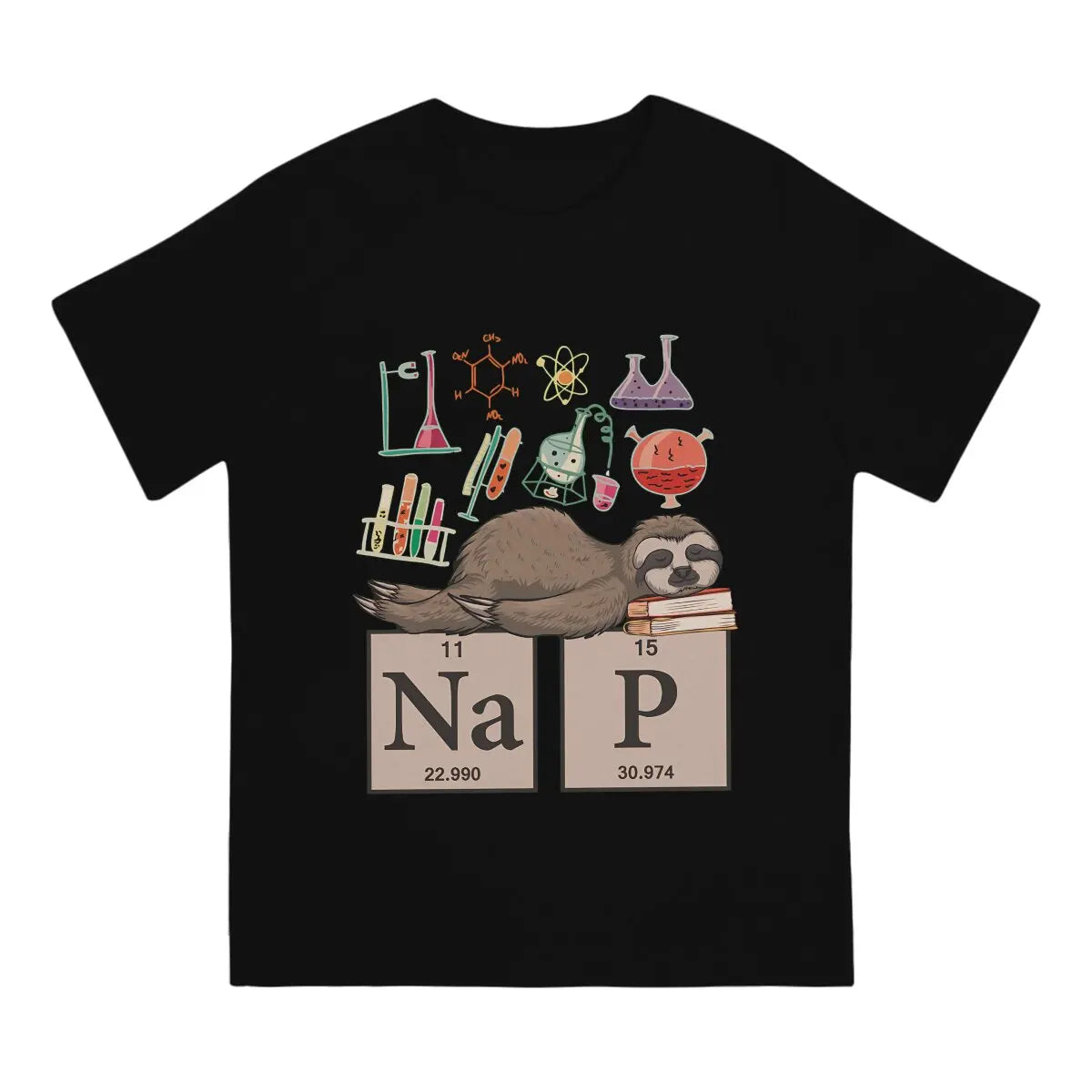 חולצת “Na + P = Nap” – כימיה של עצלנות מתוקה