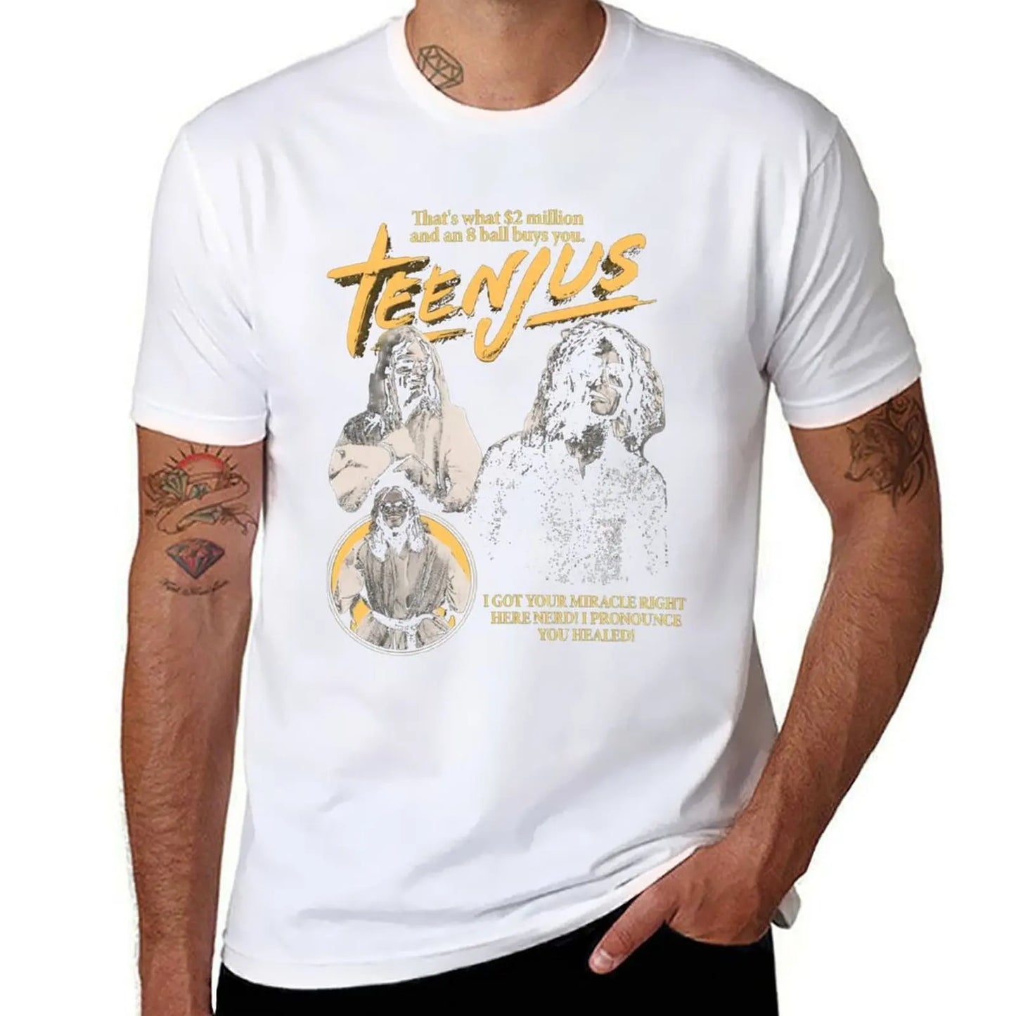 חולצת TeenJus – הנה הנס שלך, חנון! אני מכריז עליך כמרופא!