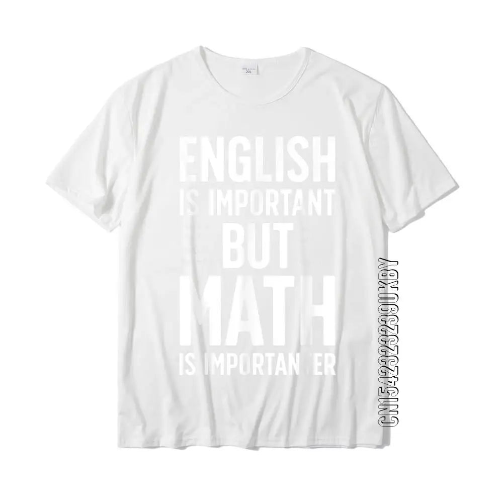 חולצת "English is important, but math is importanter" – דקדוק זה נחמד, אבל נוסחאות זה החיים