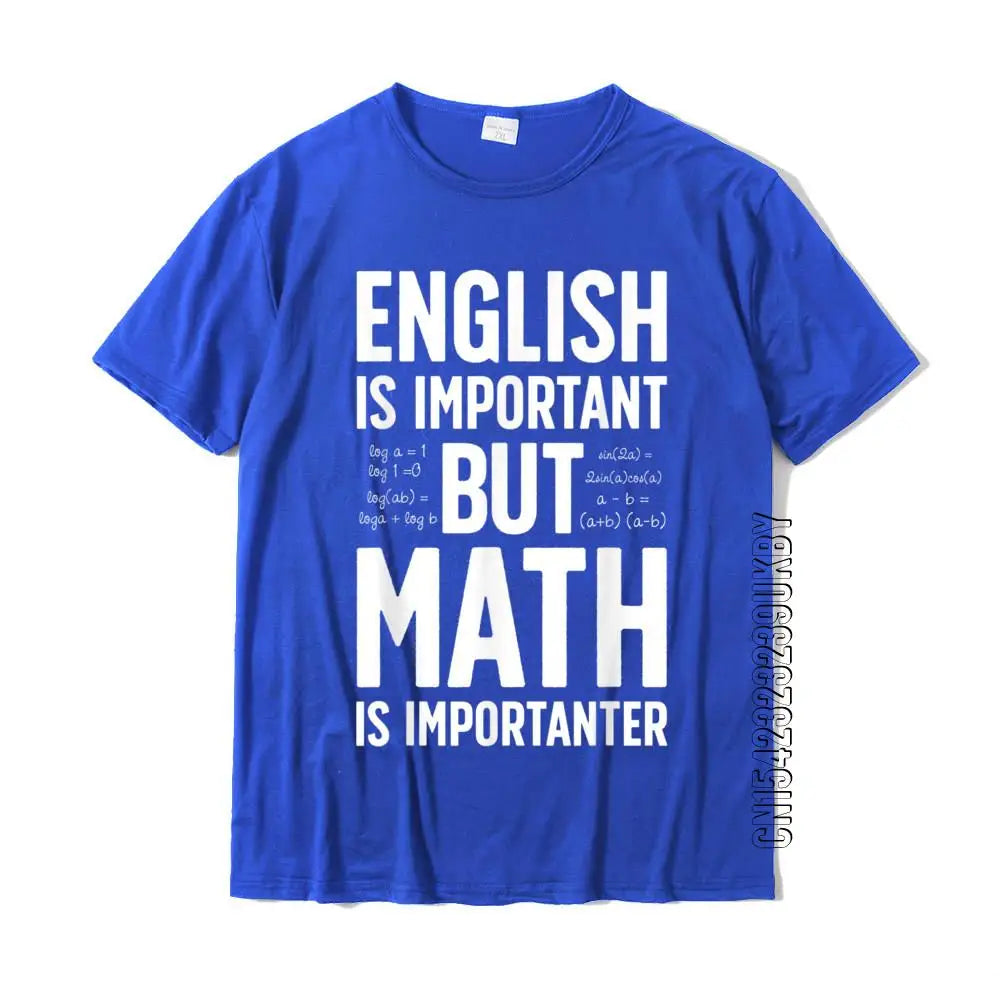 חולצת "English is important, but math is importanter" – דקדוק זה נחמד, אבל נוסחאות זה החיים